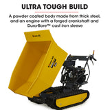 Baumr-AG Motorised Tracked Wheelbarrow Dumper, Briggs & Stratton CR950 Petrol Engine, 500kg Capacity - Top-Down View