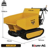 Baumr-AG Motorised Tracked Wheelbarrow Dumper, Briggs & Stratton CR950 Petrol Engine, 500kg Capacity - Rear View