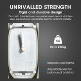MARBELLA Freestanding Bath Tub Bathtub 1680x760x730 Round Standing Acrylic Gloss - 45-Degree Angle