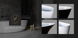 MARBELLA Freestanding Bath Tub Bathtub 1680x760x730 Round Standing Acrylic Gloss - Extra Image