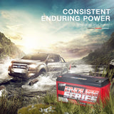 X-CELL AGM Deep Cycle Battery 12V 155Ah Portable Sealed SLA Camping Solar Marine - Side View