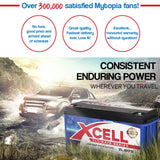 X-Cell 170Ah AGM Battery Deep Cycle 12v Marine Solar Camping Volt Glass 4WD SLA - Side View