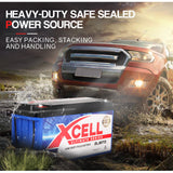 X-Cell 170Ah AGM Battery Deep Cycle 12v Marine Solar Camping Volt Glass 4WD SLA - 45-Degree Angle