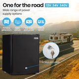 GECKO 70L Portable Fridge Freezer Camping Caravan Car Fridges 12V/24V/240V , Black - 45-Degree Angle