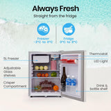 GECKO 70L Portable Fridge Freezer for Car Camping Caravans Fridges Refrigerator Cooler 12V/24V/240V - Front View