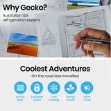 GECKO 70L Portable Fridge Freezer for Car Camping Caravans Fridges Refrigerator Cooler 12V/24V/240V - Side View