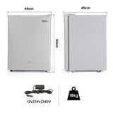GECKO 70L Portable Fridge Freezer for Car Camping Caravans Fridges Refrigerator Cooler 12V/24V/240V - Rear View