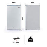 GECKO 95L Portable Upright Fridge and Freezer, 12V/24V for Camping, Caravans, Silver - Extra Image