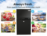 GECKO 95L Portable Upright Fridge, 12V/24V for Motorhome, Caravan, Black