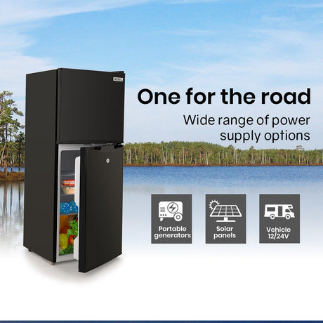 GECKO 125L Portable Upright Fridge, 12V/24V for Motorhome, Caravan, Black, image 11