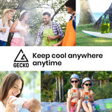 GECKO 125L Portable Fridge Freezer Camping Motorhome Caravan Upright Fridges 12V/24V/240V, Silver - Front View