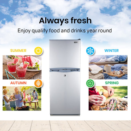 GECKO 125L Portable Upright Fridge, 12V/24V for Motorhome, Caravan, Silver, image 5