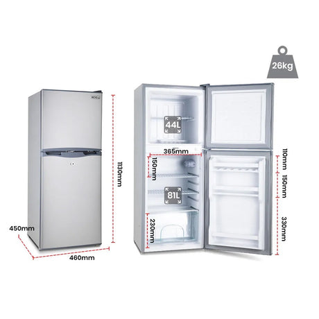 GECKO 125L Portable Upright Fridge, 12V/24V for Motorhome, Caravan, Silver, image 10