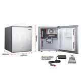 GECKO 57L Portable Camping Bar Fridge with Freezer 12V/24V, Silver - Extra Image