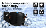 GECKO 57L Portable Bar Fridge Refrigerator 12V/24V/240V Camping Camper Caravan - 45-Degree Angle