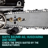 BAUMR-AG 12 Bar Replacement Spare Chainsaw Chain 3/8 .050 Gauge DL 44 - Top-Down View
