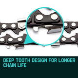 Baumr-AG 12 Chainsaw Chain 12in Bar Spare Part Replacement Suits Pole Saws - 45-Degree Angle