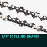 Baumr-AG 12 Chainsaw Chain 12in Bar Spare Part Replacement Suits Pole Saws - Close-Up Angle