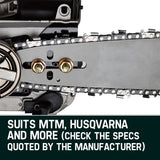 2 x 22 Baumr-AG Chainsaw Chain Bar Replacement 0.325 0.058 86DL - Top-Down View