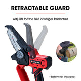BAUMR-AG SW1 20V Cordless Mini Chainsaw Skin Only, Electric Battery Powered Tree Pruner - Top-Down View