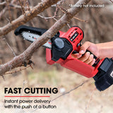 BAUMR-AG SW1 20V Cordless Mini Chainsaw Skin Only, Electric Battery Powered Tree Pruner - 45-Degree Angle