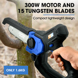 POWERBLADE SW7 20V Cordless Convertible Mini Chainsaw Pole Saw Kit, Telescopic Electric Tree Pruner with Lithium Battery & Fast Charger - Side View