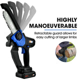 POWERBLADE SW7 20V Cordless Convertible Mini Chainsaw Pole Saw Kit, Telescopic Electric Tree Pruner with Lithium Battery & Fast Charger - Top-Down View