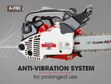 Baumr-AG 25CC Petrol Chainsaw Arborist 10 Bar Tree Pruning Garden Chain Saw - 45-Degree Angle