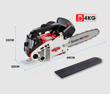 Baumr-AG 25CC Petrol Chainsaw Arborist 10 Bar Tree Pruning Garden Chain Saw - Rear View