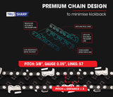 Baumr-AG 38CC Petrol Commercial Chainsaw 16 Bar E-Start 3.2 HP Chain Saw - Extra Image