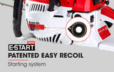 Baumr-AG 52CC Petrol Commercial Chainsaw 20 Bar E-Start Chain Saw - Side View