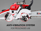 Baumr-AG 52CC Petrol Commercial Chainsaw 20 Bar E-Start Chain Saw - 45-Degree Angle