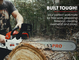 Baumr-AG 62CC Petrol Commercial Chainsaw 20 Bar E-Start Pruning Chain Saw - Close-Up Angle