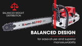 BAUMR-AG Petrol Commercial Chainsaw 24 Bar E-Start Chain Saw Top Handle Pruning - Extra Image