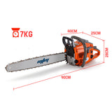 MTM Chainsaw Petrol Commercial 20 Bar E-Start Tree Pruning Chain Saw HP - Rear View