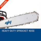 MTM Chainsaw Petrol Commercial 20 Bar E-Start Tree Pruning Chain Saw HP - Close-Up Angle