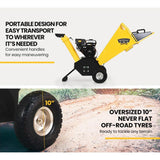 MICHIGAN 8HP 208cc Petrol Commercial Wood Chipper, Tree Mulcher - Raptor 1000 - Rear View
