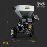 MICHIGAN 7HP 212cc Petrol Commercial Wood Chipper Shredder, Tree Mulcher - Raptor 950 - 45-Degree Angle