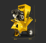 MICHIGAN 18HP 420cc Petrol Commercial Wood Chipper, Tree Mulcher - Ravenger 1750 - Rear View