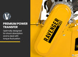 MICHIGAN 18HP 420cc Petrol Commercial Wood Chipper, Electric Key Start, Tree Mulcher - Ravenger 1850 - Close-Up Angle