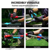 BAUMR-AG 20V Cordless Line Trimmer Electric Whipper Snipper & Leaf Blower Combo Kit Battery Charger - Side View