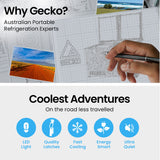 GECKO 75L Dual Zone Portable Fridge / Freezer, SECOP German Brand Compressor, for Camping, Car, Caravan - Top-Down View