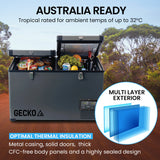 GECKO 75L Dual Zone Portable Fridge / Freezer, SECOP German Brand Compressor, for Camping, Car, Caravan - Extra Image