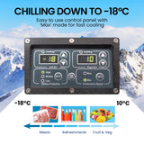 GECKO 92L Dual Zone Portable Fridge / Freezer, SECOP German Brand Compressor, for Camping, Car, Caravan - Close-Up Angle