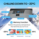GECKO 40L Portable Fridge Freezer 12V/24V/240V for Camping, Car, Caravan, Boats - Top-Down View