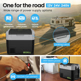 Gecko 65L Portable Fridge Freezer 12V/24V/240V for Camping, Car, Caravan, Boats - Side View