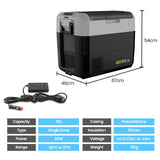 Gecko 65L Portable Fridge Freezer 12V/24V/240V for Camping, Car, Caravan, Boats - Rear View