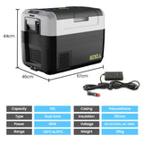 Gecko 55L Portable Fridge Freezer 12V/24V/240V for Camping, Car, Caravan, Boats - Rear View
