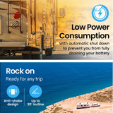 GECKO 119L Upright Portable Fridge / Freezer, 12V/24V for Motorhome and Caravan, Silver - Rear View