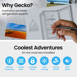 GECKO 142L Upright Portable Fridge / Freezer, 12V/24V for Motorhome and Caravan, Black - Top-Down View
